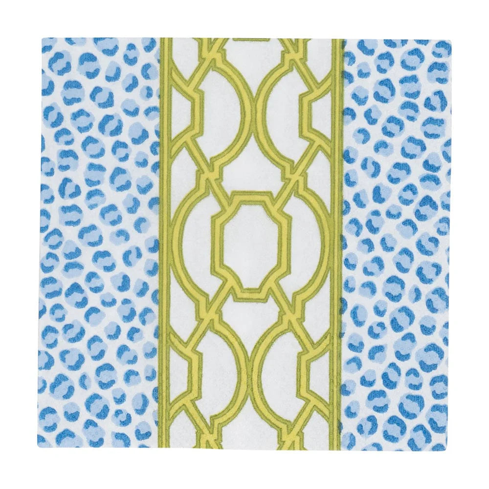 Knots and Spots Blue/Green Cocktail Napkin