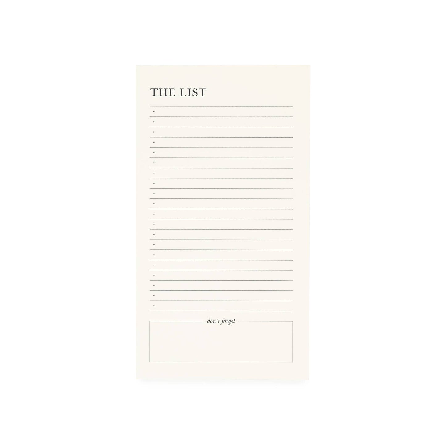 The List Pad, Black and Cream