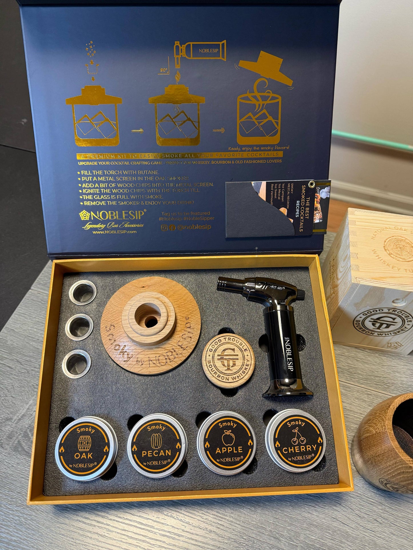 Whiskey Cocktail Smoker Kit, Men Gift Set. Father's day gift