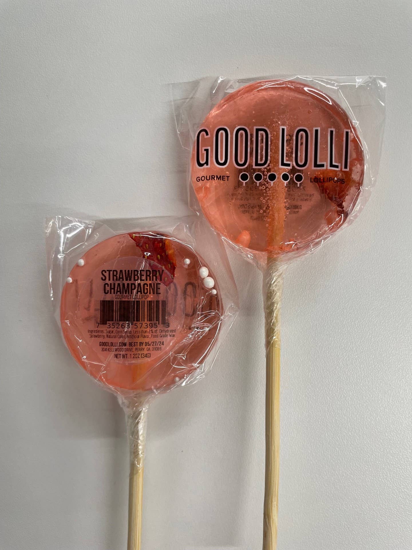 STRAWBERRY CHAMPAGNE LOLLIPOP