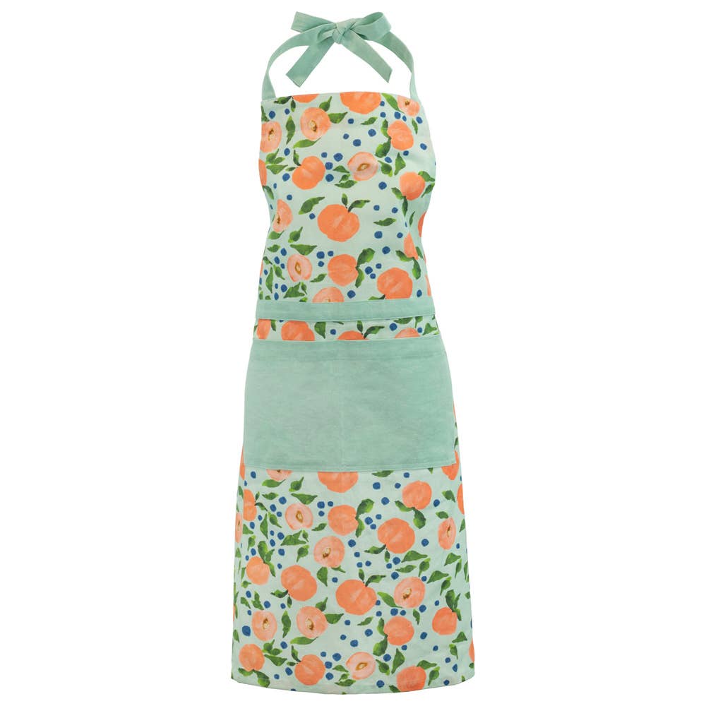 34.5" Long Peaches Cotton Apron