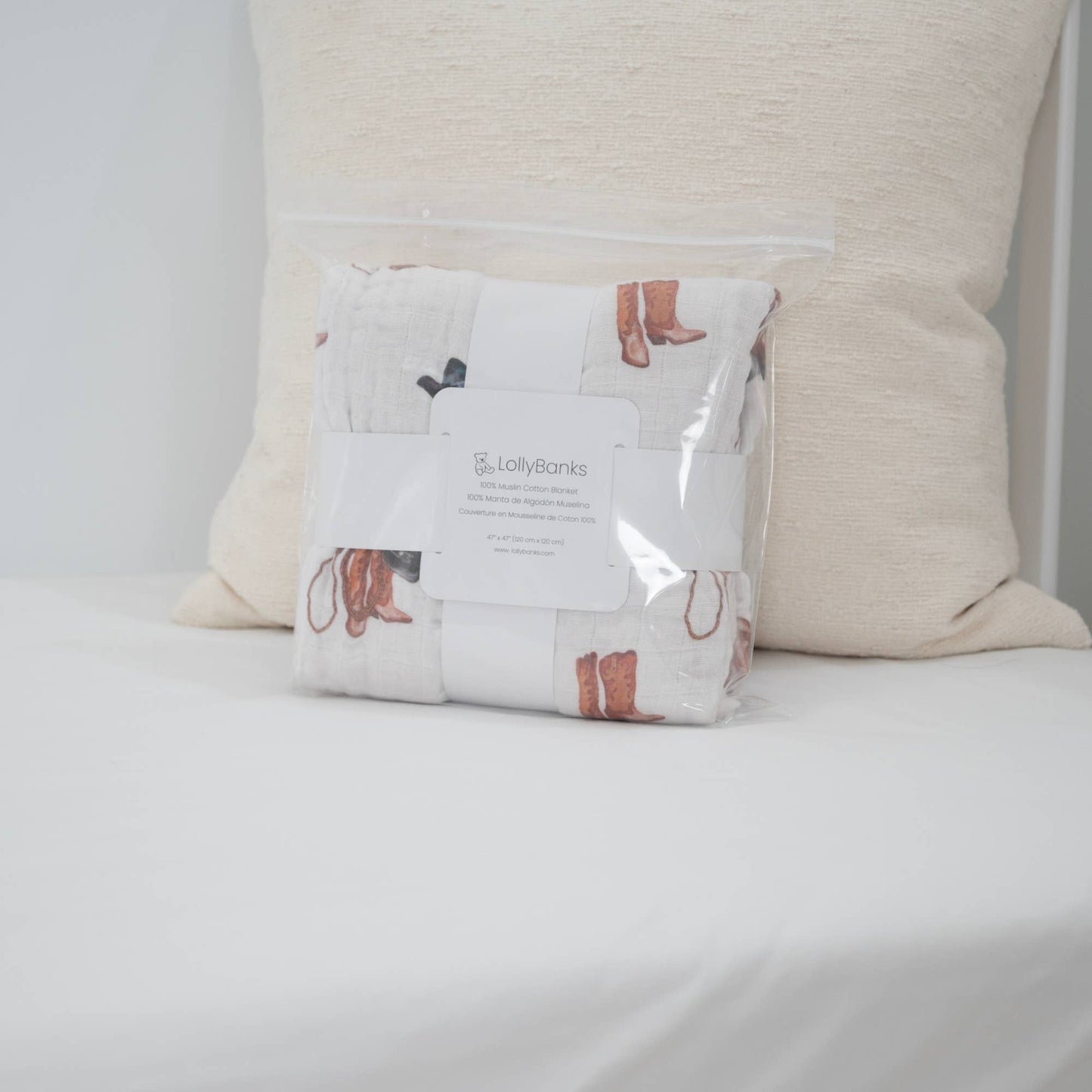 Life Is Better In Boots Western Baby Toddler Muslin Blanket