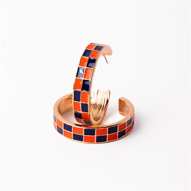 Sunny Earrings Blue & Orange