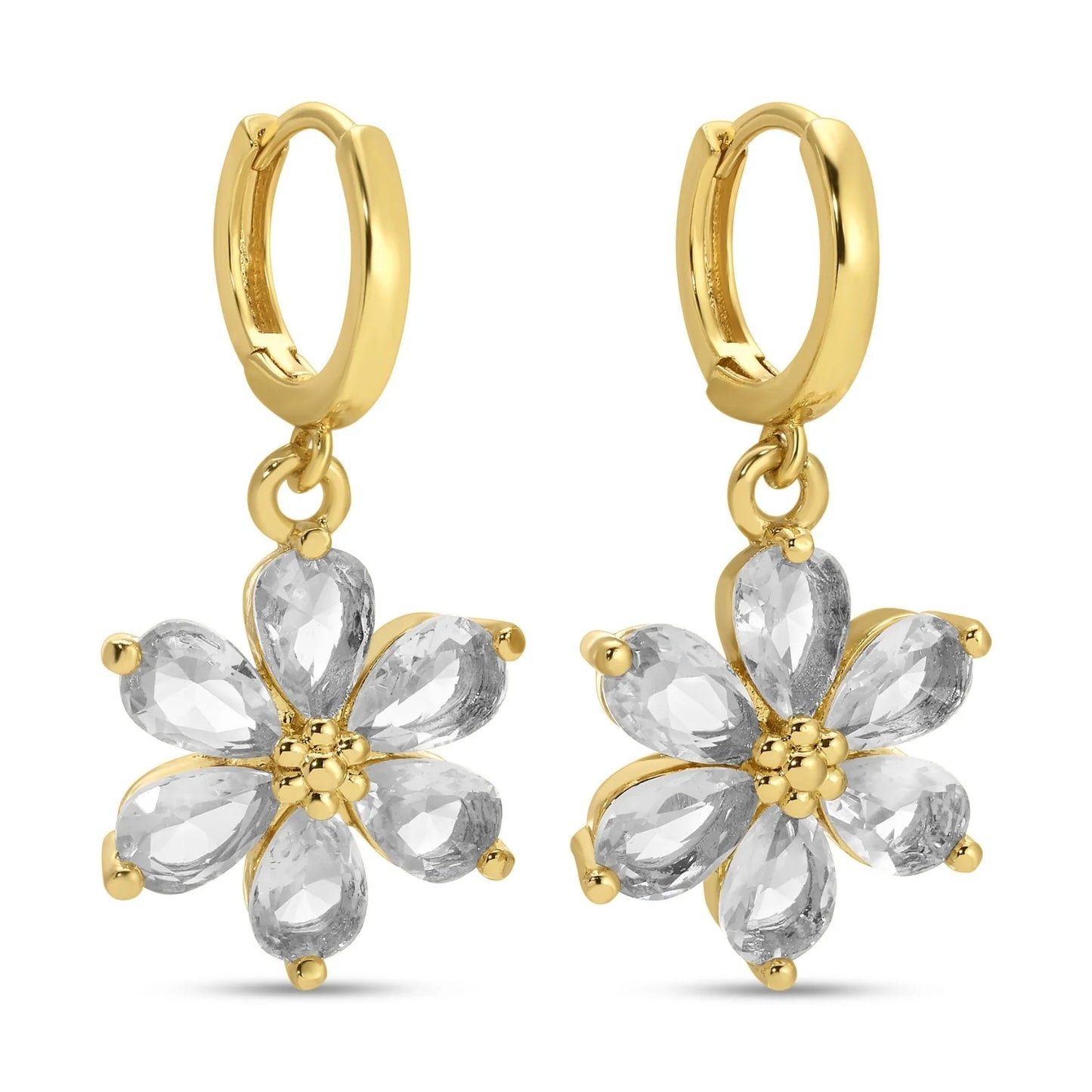 6 Petal Clear Flower Huggies