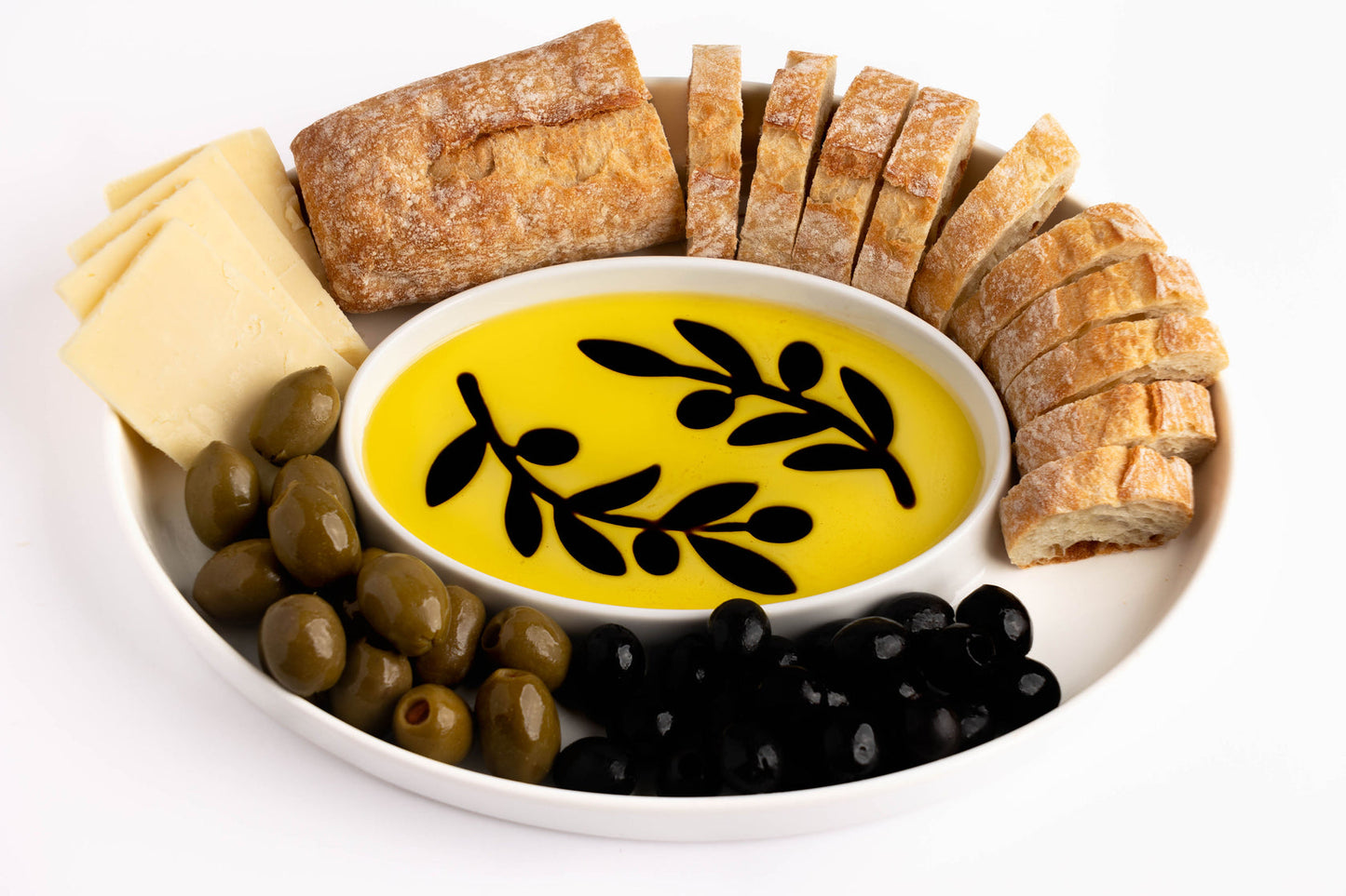 Jeanne Fitz Olive Oil & Balsamic Dipping Platter - Olive Branch
