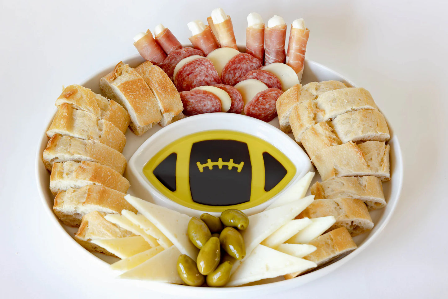 Jeanne Fitz Olive Oil & Balsamic Dipping Platter - Football
