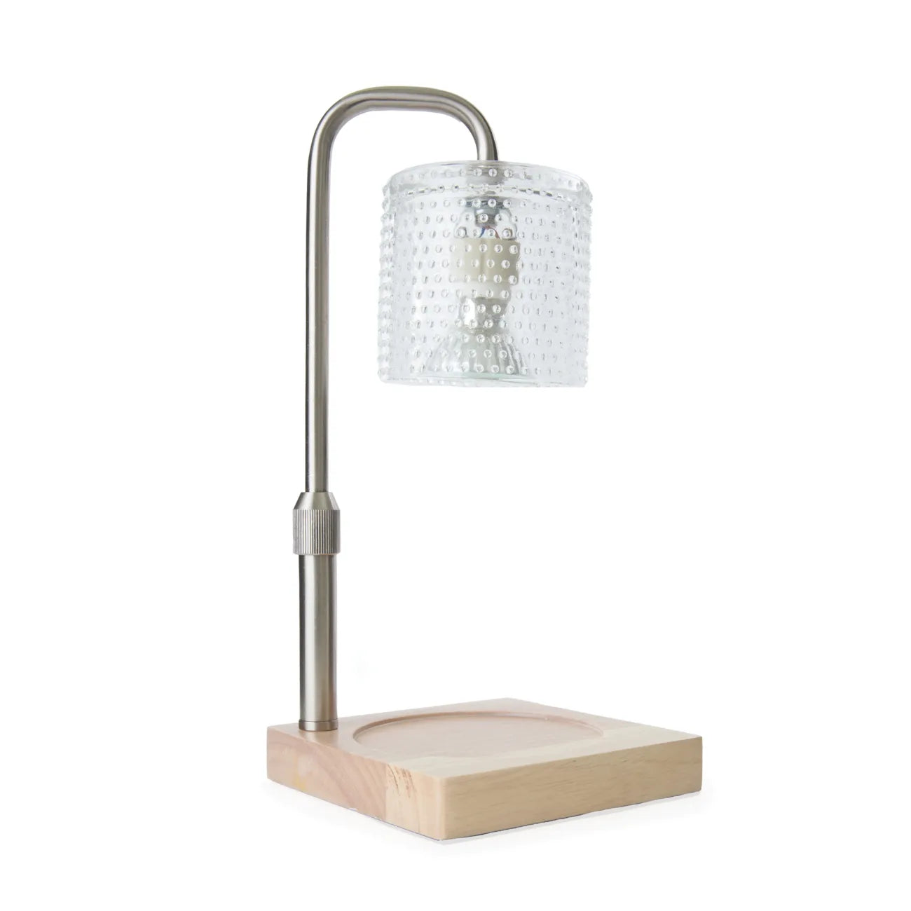 Hobnail Candle Warmer Lamp Silver