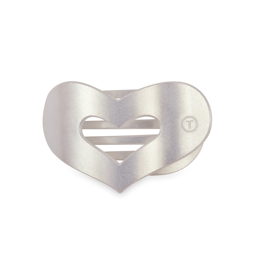 Mother of Pearl Heart Flat Clip