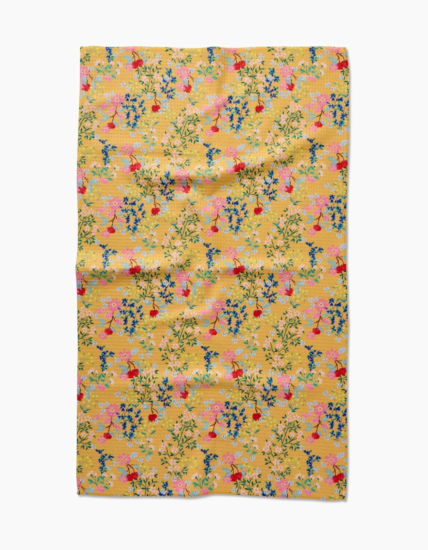 Sunny Cherry Blossoms Tea Towel