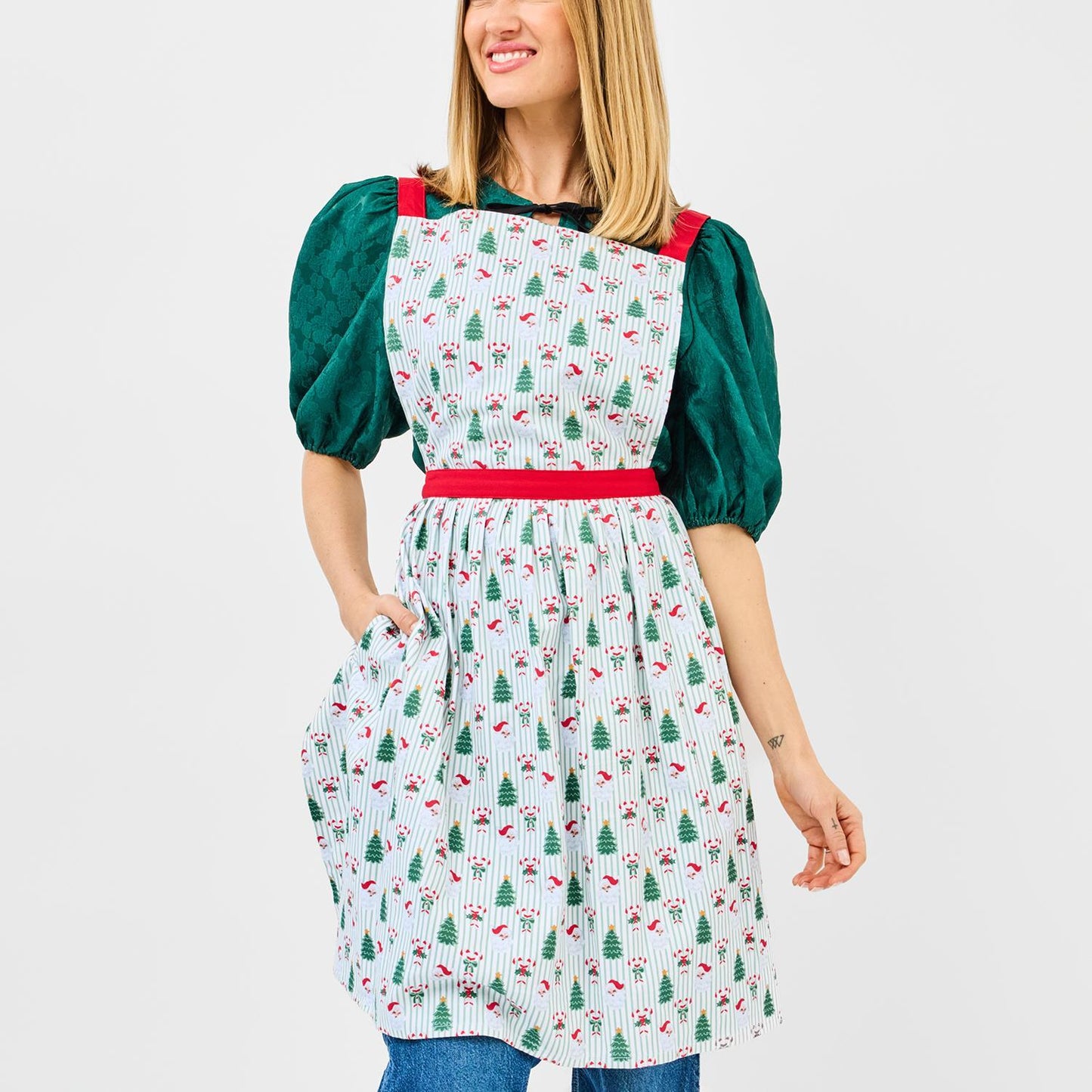 Adult Apron Peppermint Pine