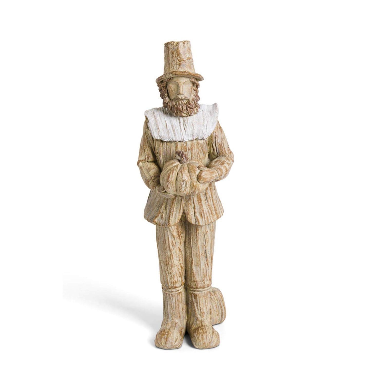 Tan & Cream Resin Pilgrim Man & Lady Set
