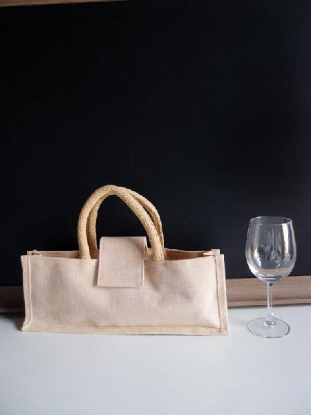 Jute/Cotton Wine Bottle Bag