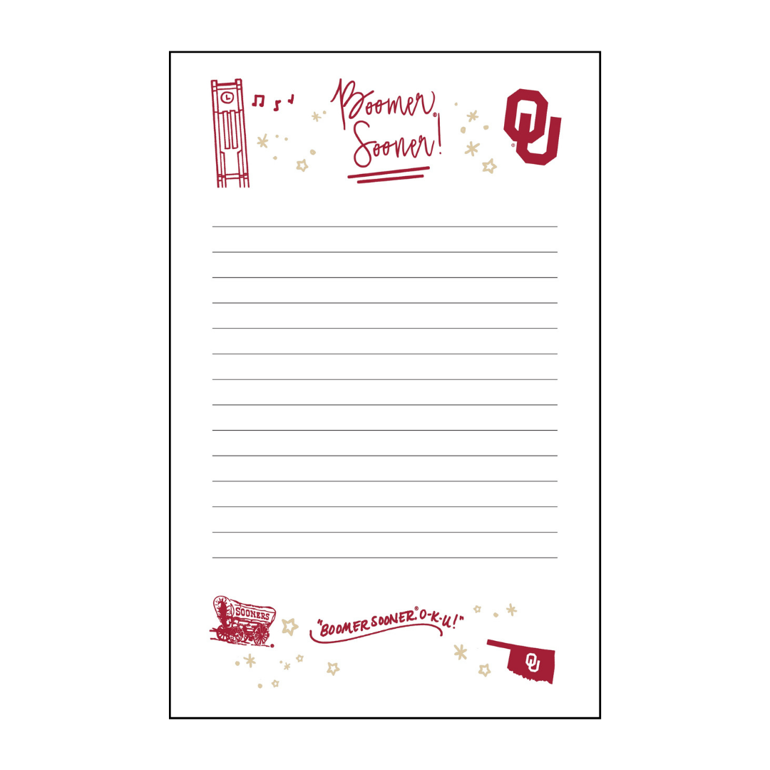 Oklahoma Confetti 5x8 Notepad
