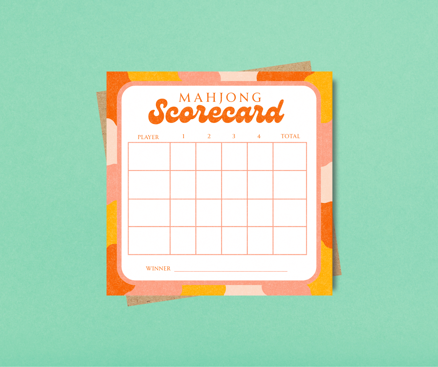 Mahjong Scorecard Notepad