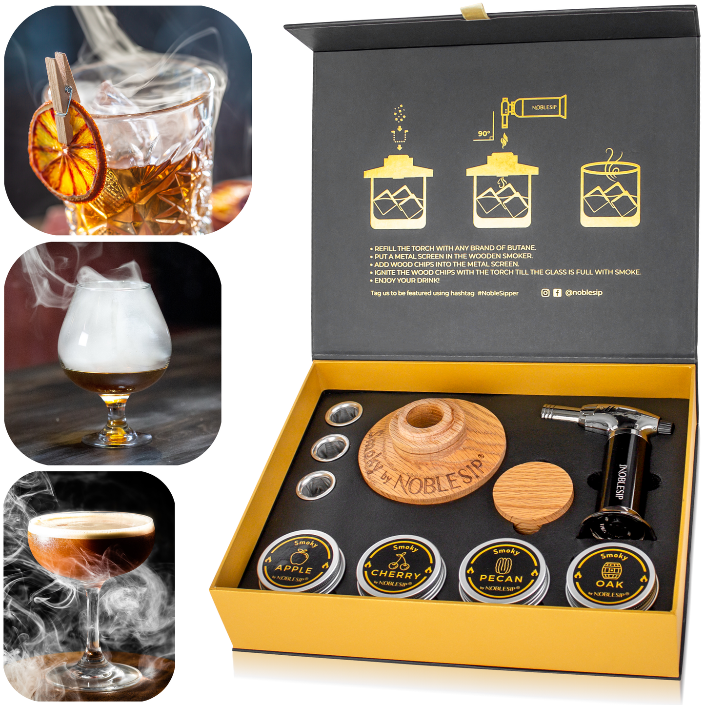 Whiskey Cocktail Smoker Kit, Men Gift Set. Father's day gift