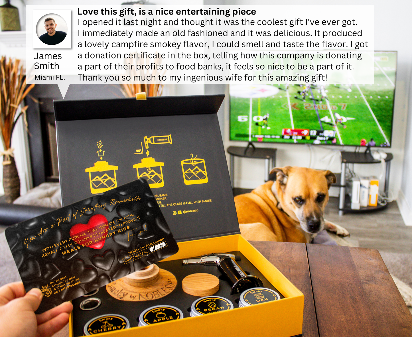 Whiskey Cocktail Smoker Kit, Men Gift Set. Father's day gift