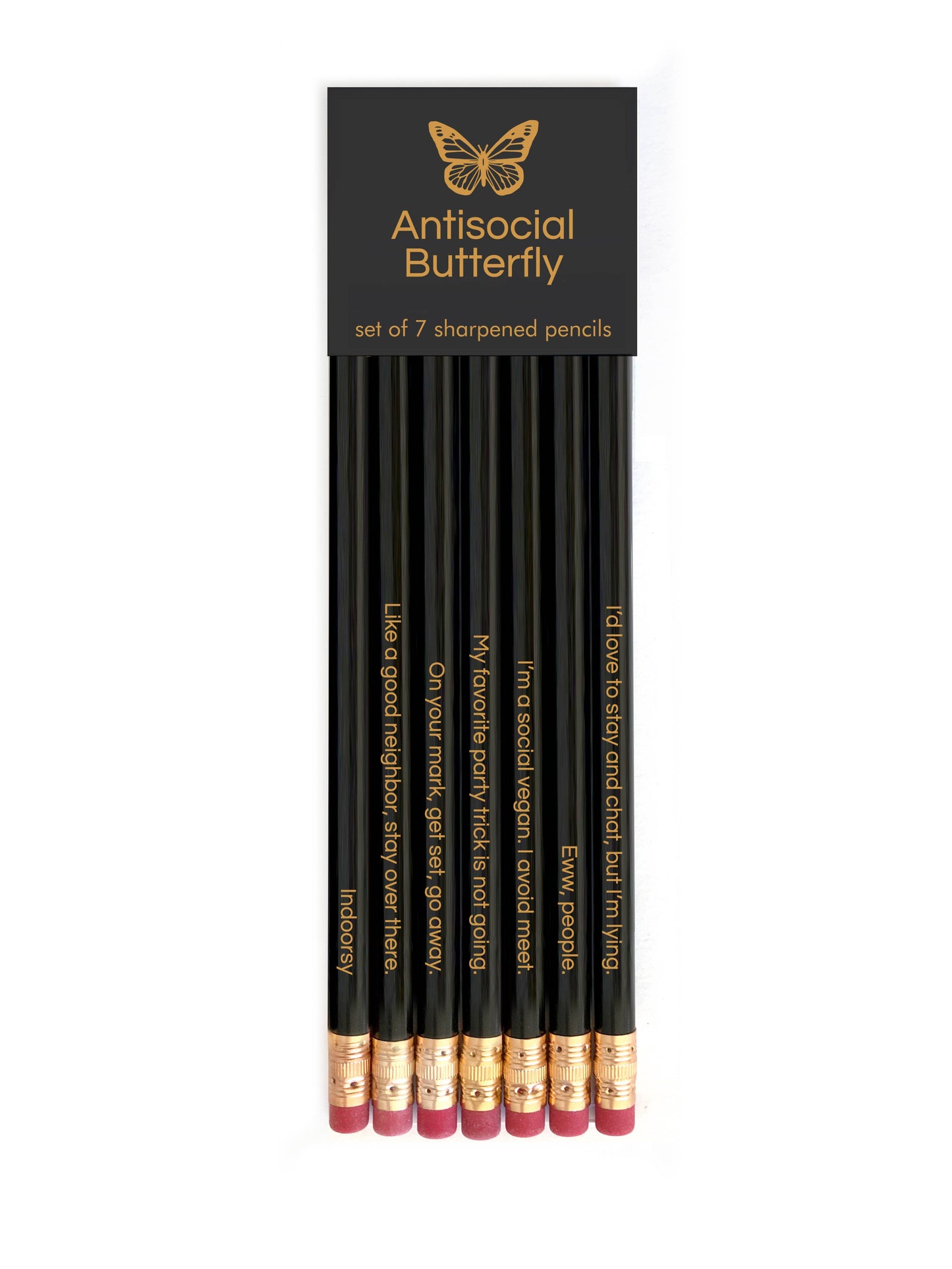 ANTISOCIAL BUTTERFLY PENCIL SET