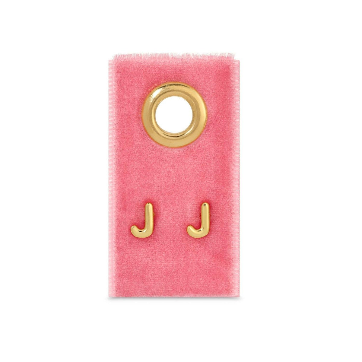 Initial Studs on Velvet Gift Tag