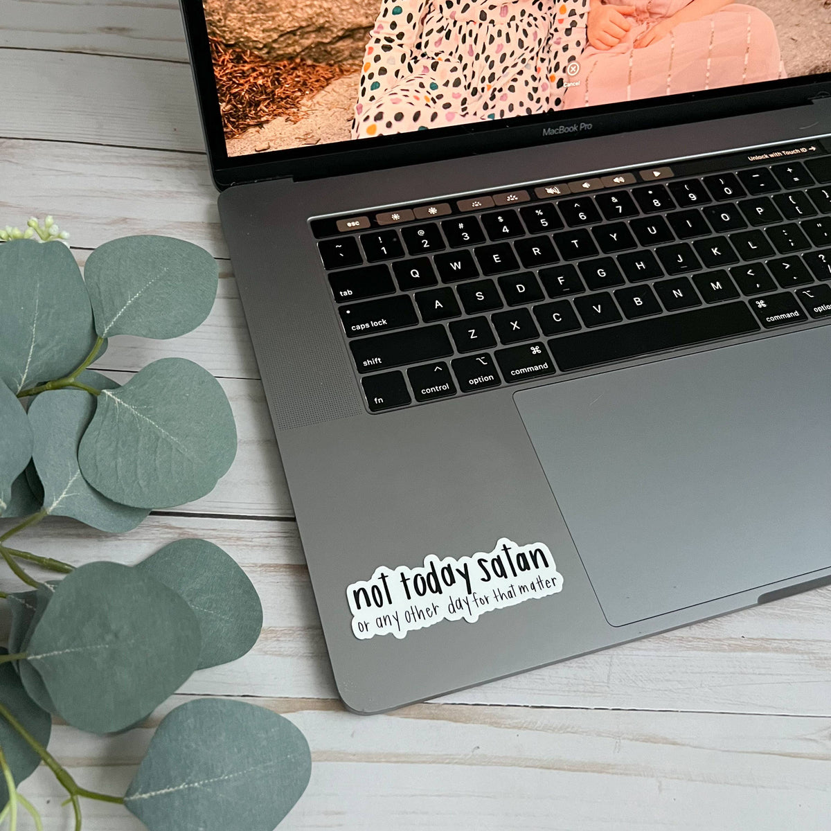 Not Today Satan Sticker | Faith stickers & decals