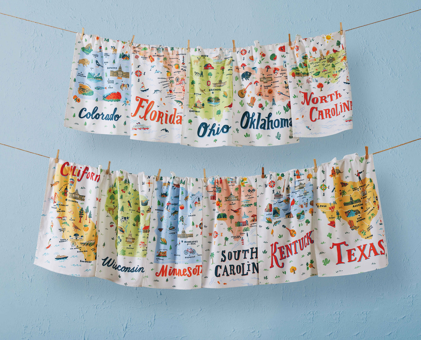 Oklahoma Printed Kitchen Towel - Angela Staehling