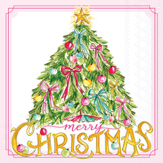 Paper Cocktail Napkins 20ct Vintage Ornaments & Tree