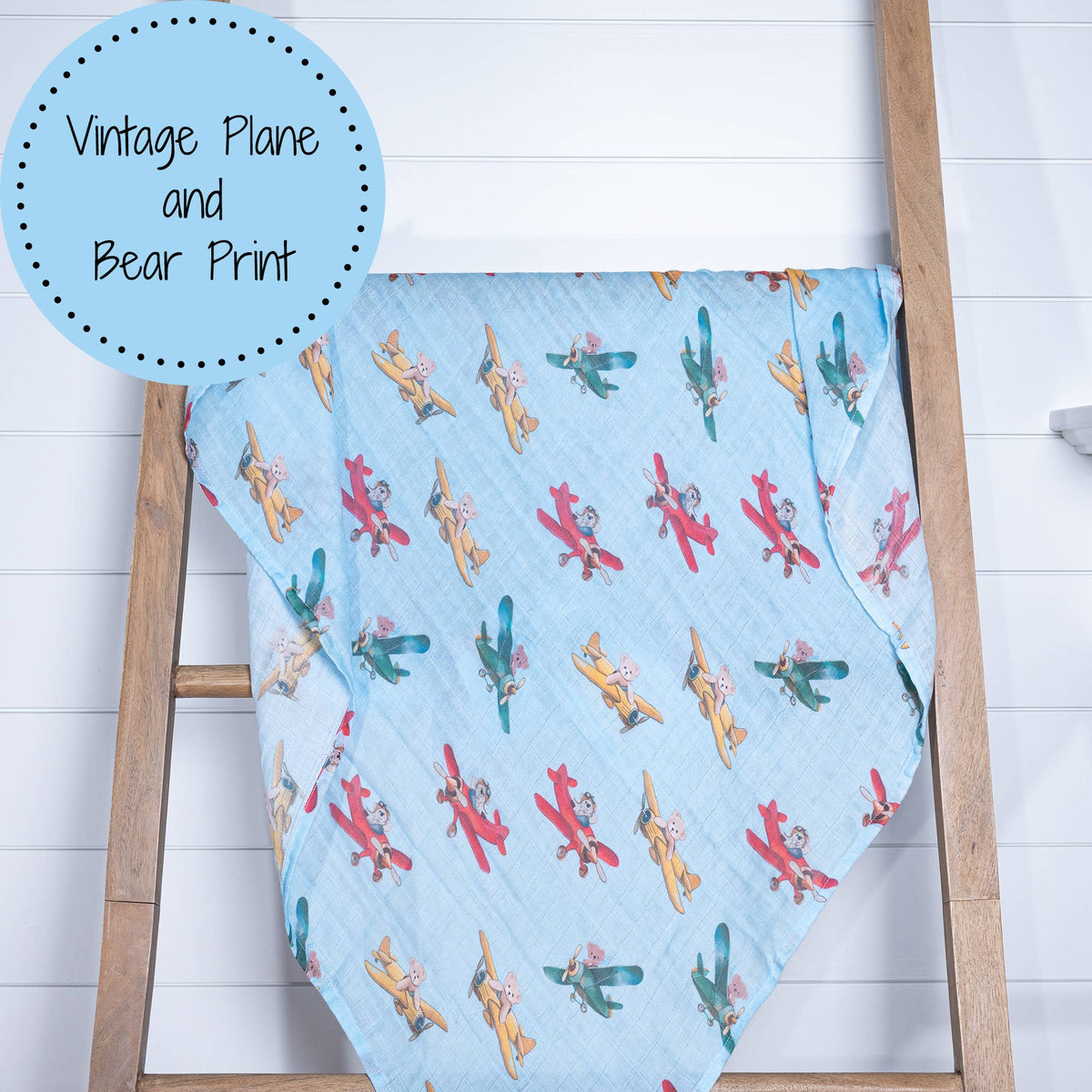 Pilot Paws Baby Muslin Swaddle Blanket