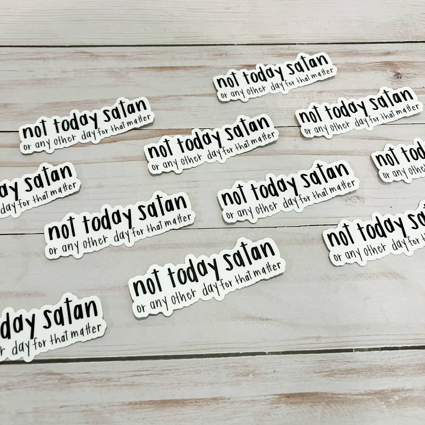 Not Today Satan Sticker | Faith stickers & decals