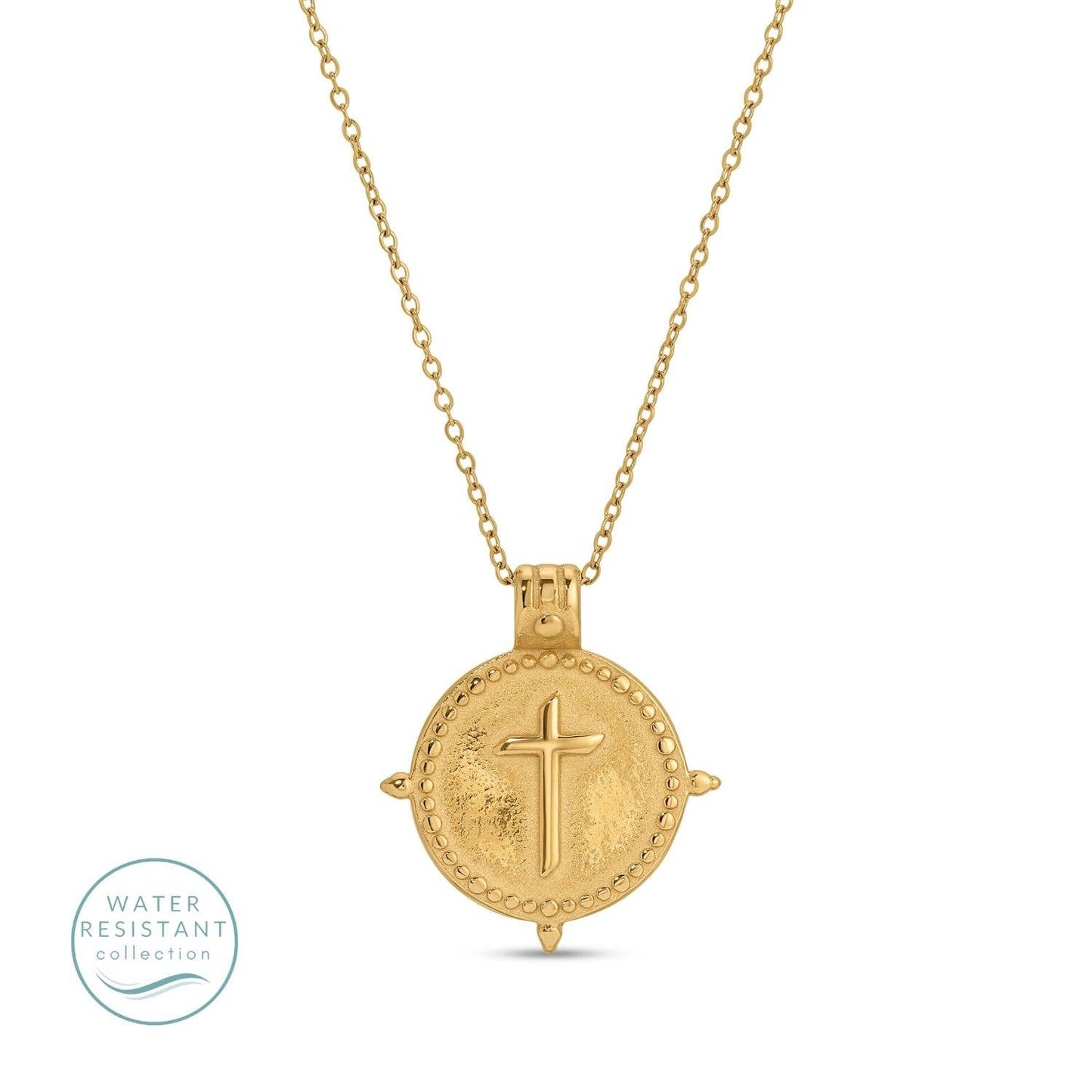 Vintage Vibe Cross Pendant - Water Resistant