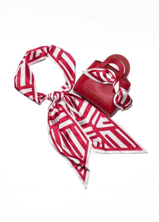 Game Day Accessory Scarf- Red & White