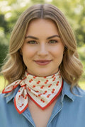 Cherry Season Square Satin Scarf