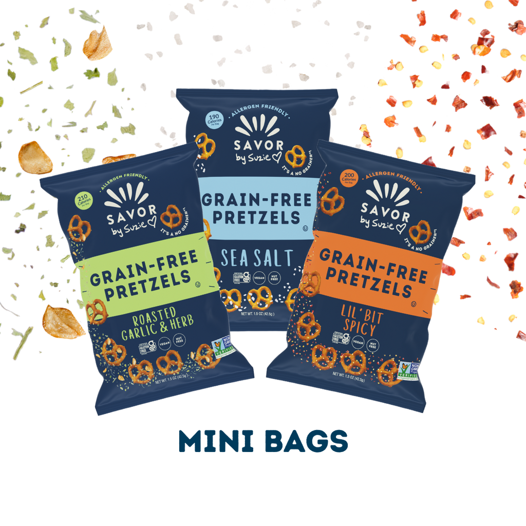Grain Free Pretzels Mini Bags Variety Pack 36ct