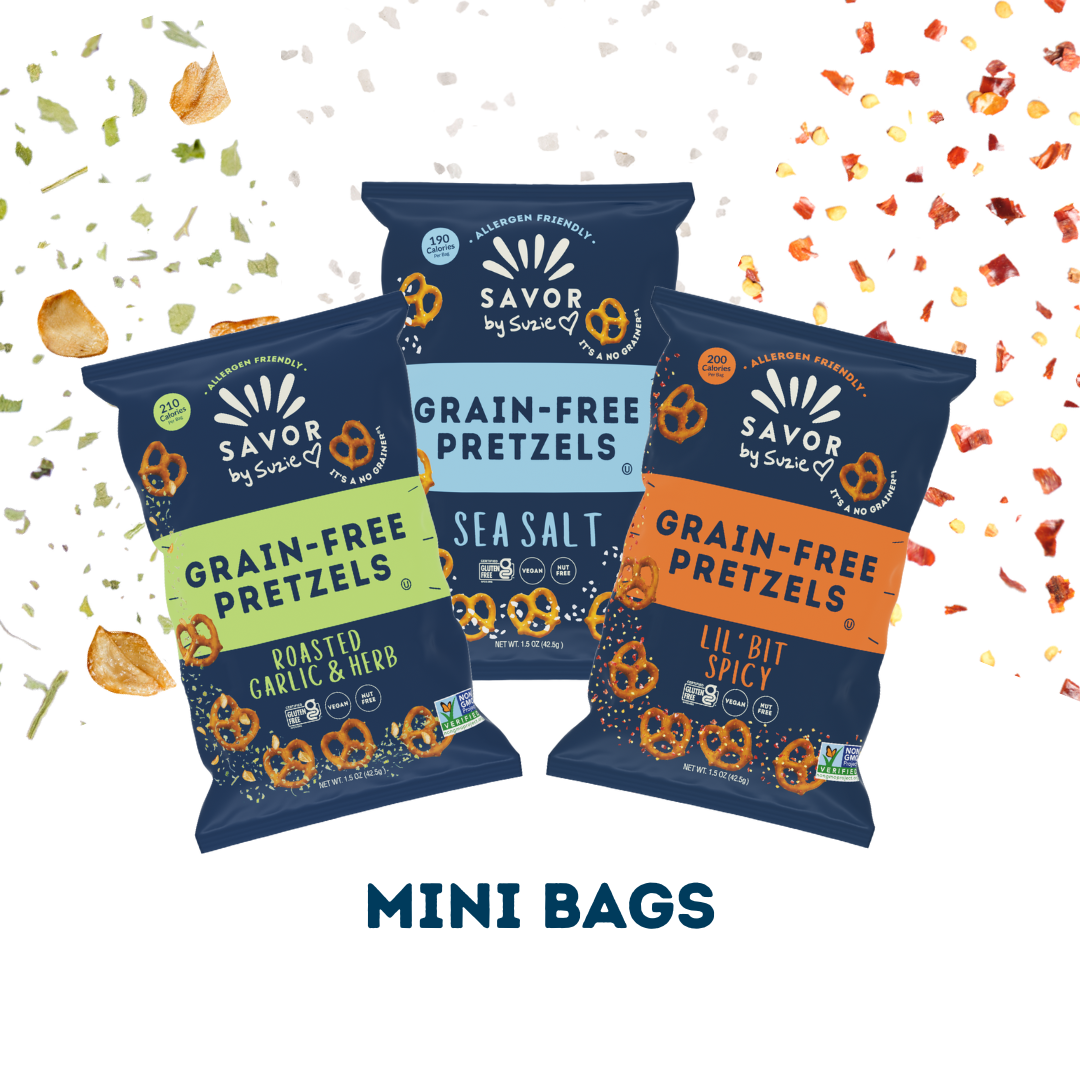 Grain Free Pretzels Mini Bags Variety Pack 36ct