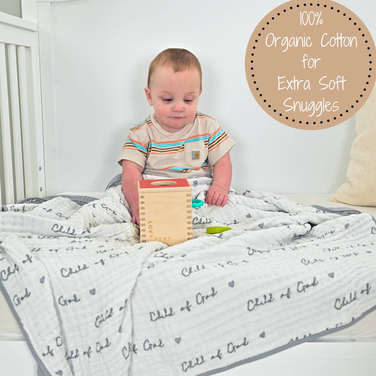 Child Of God Baby Toddler Muslin Blanket