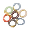 Asst/24 Stretch Crystal Rings With Bead Accents