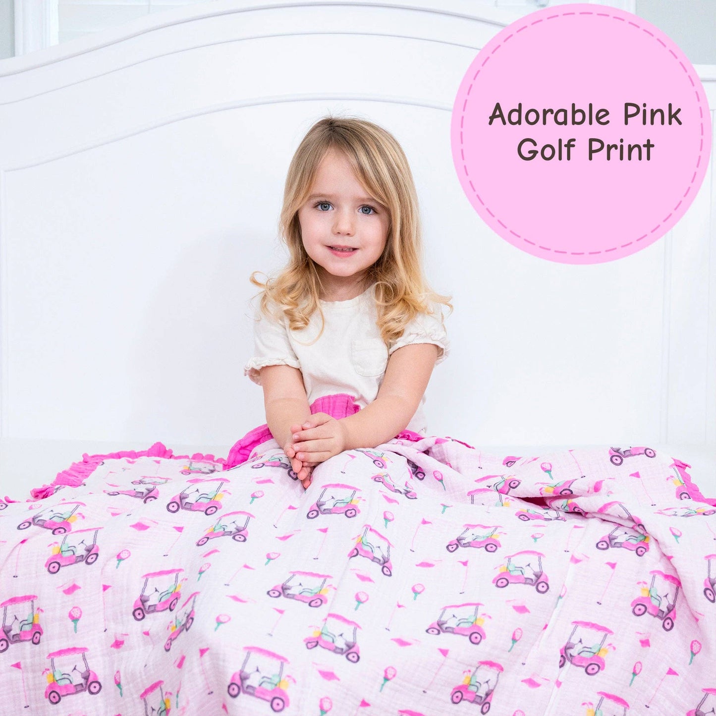 Muslin Quilt Baby & Kids Ruffle Blanket Lil Miss Birdie