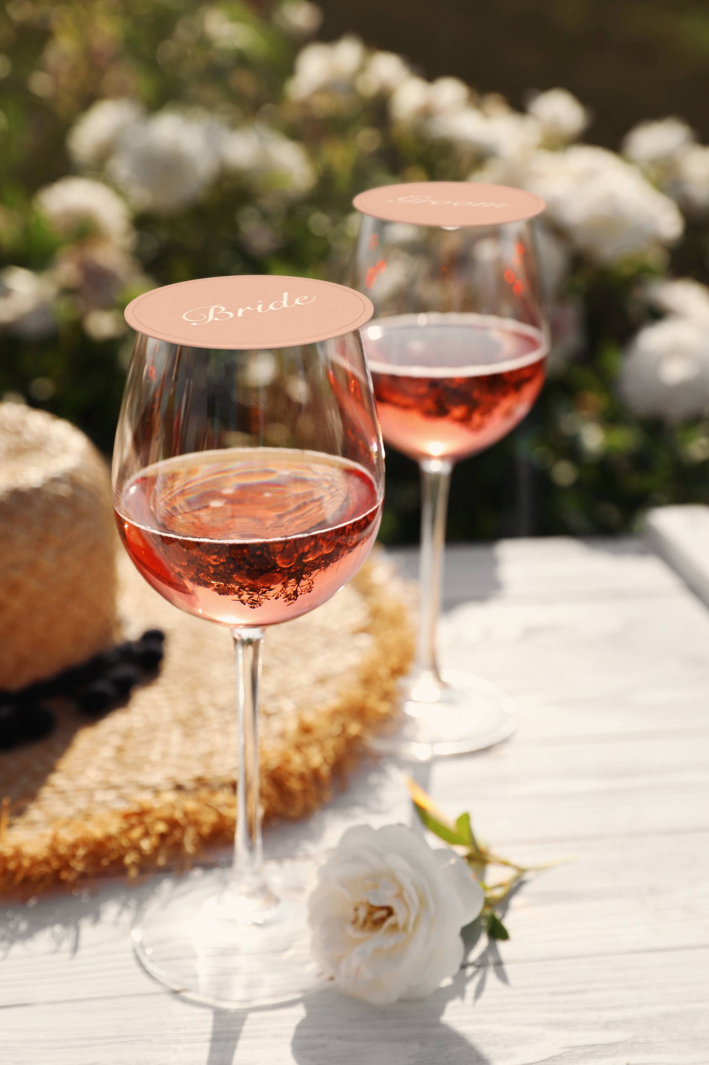 Wedding Wine Glass Covers - Sets of 2