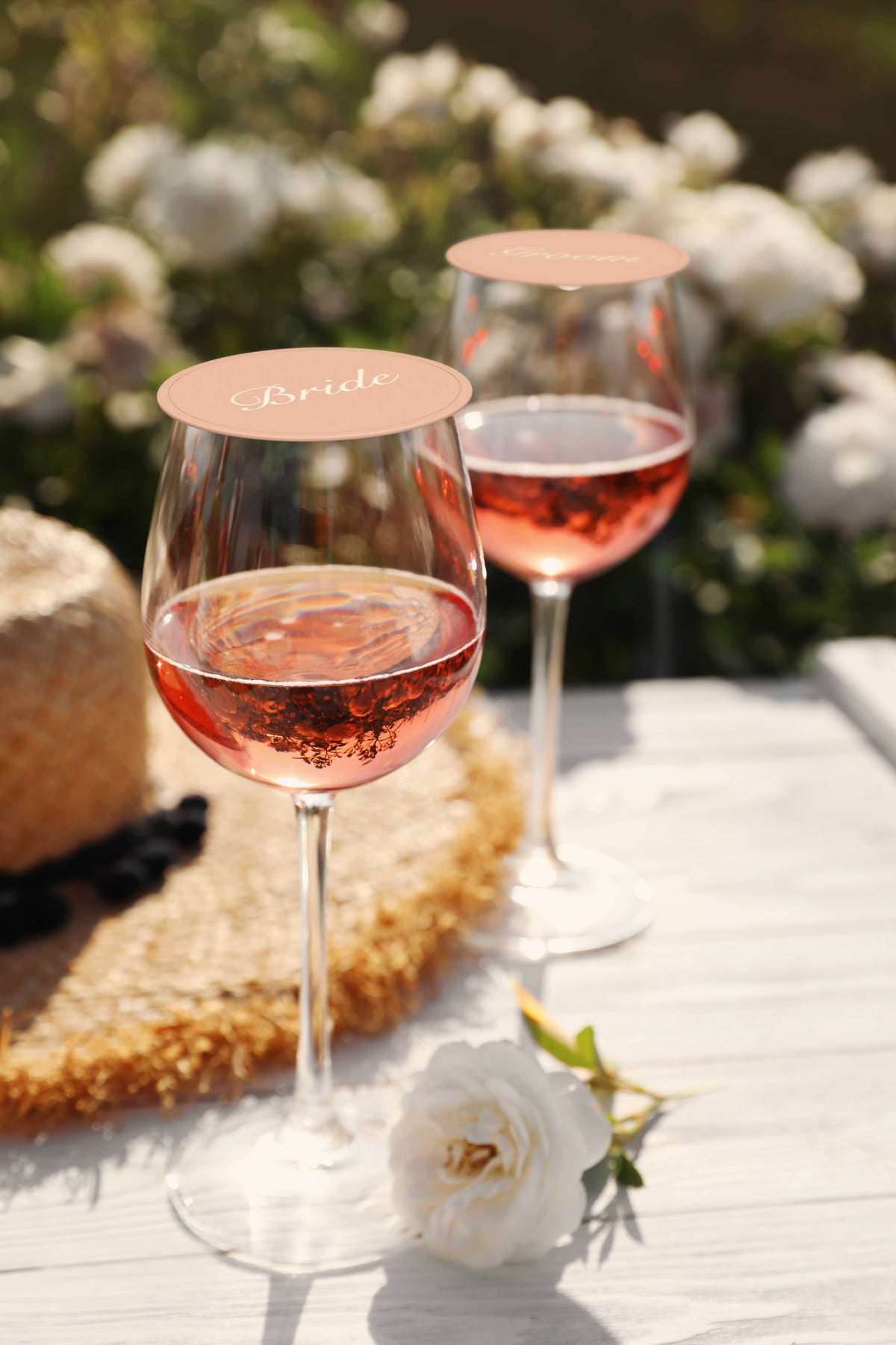 Wedding Wine Glass Covers - Sets of 2