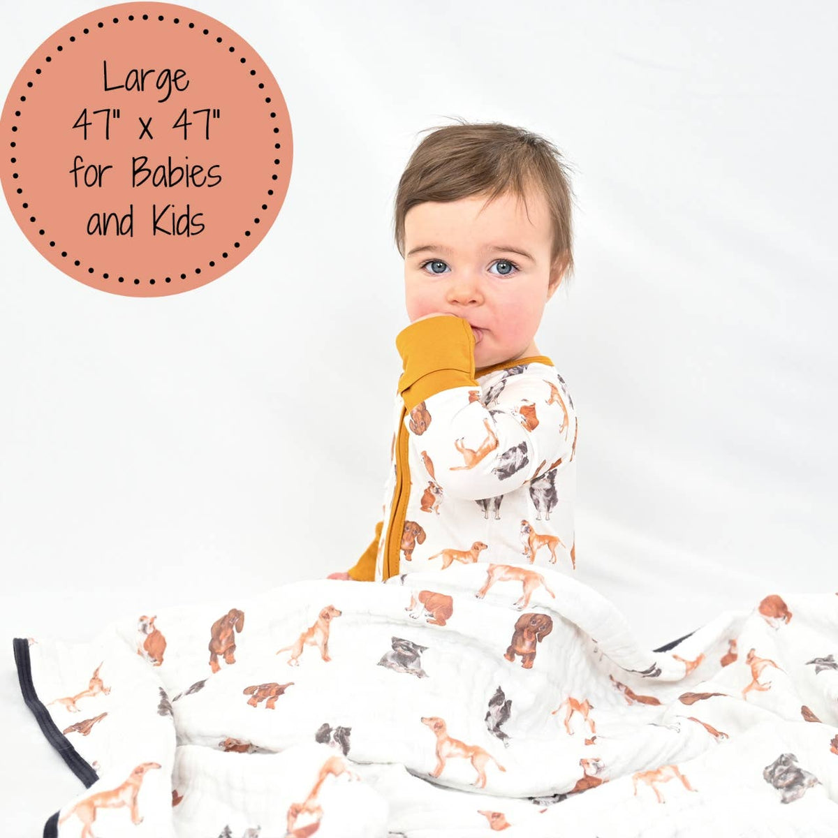 Adorable Dog Baby Toddler Muslin Quilt