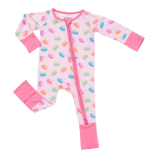 Le Macaron Baby Bamboo Pajamas , 2 Way Zipper