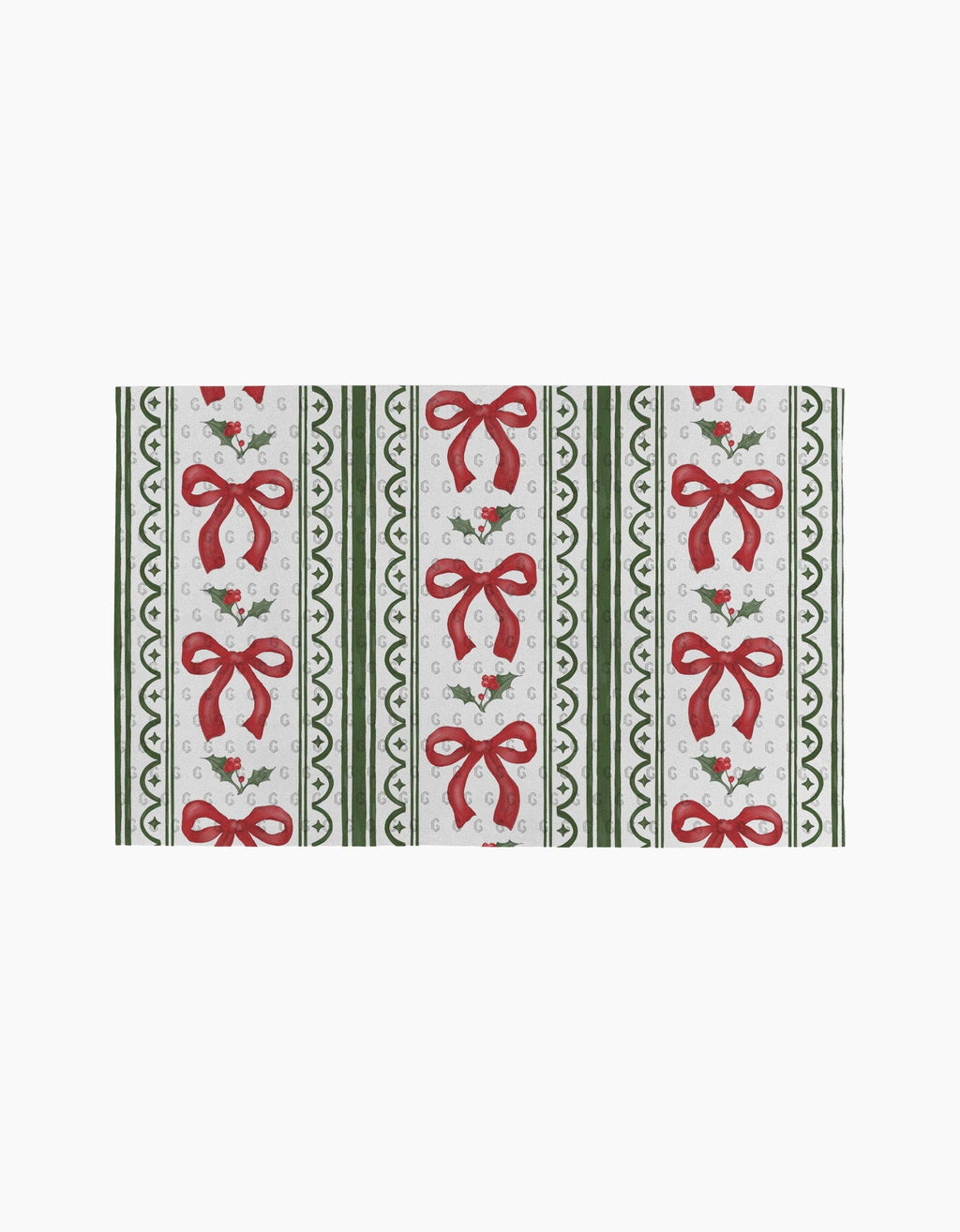 Christmas Bow Stripe Not Paper Towel