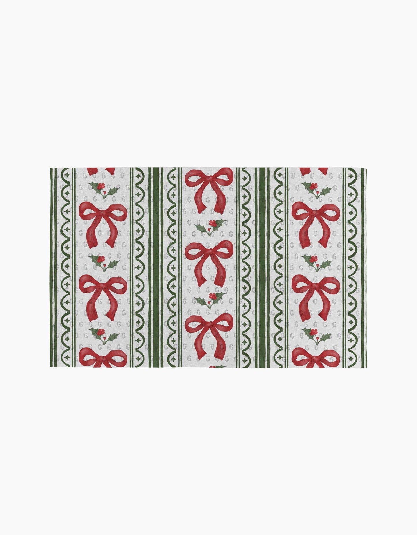 Christmas Bow Stripe Not Paper Towel