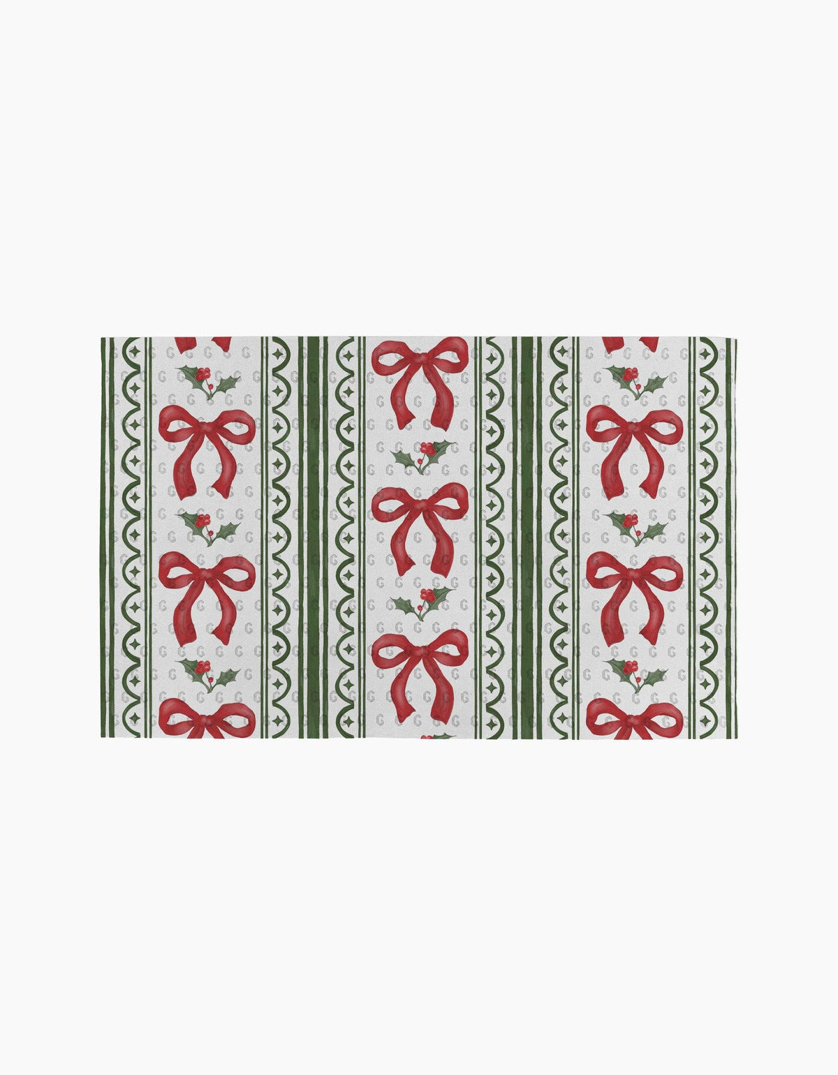Christmas Bow Stripe Not Paper Towel