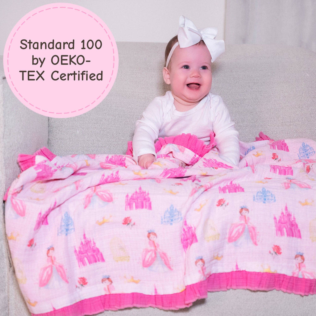 Muslin Quilt Baby & Kids Ruffle Blanket Tiara Time