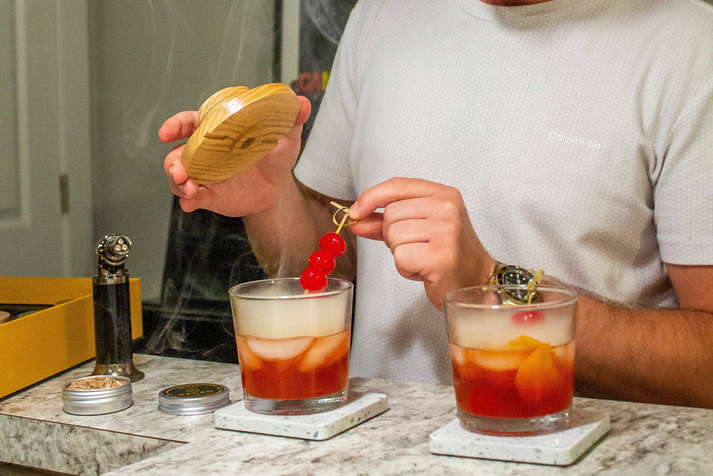 Cocktail Smoker Kit "Smoky Pro" Whiskey Home Bar New Gift