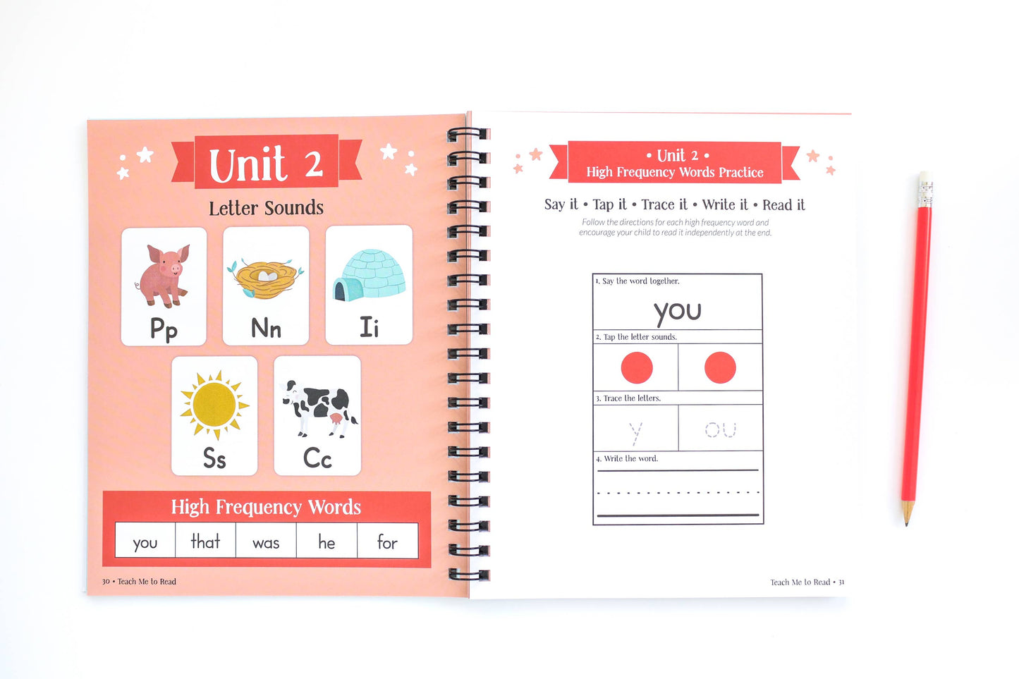 Teach Me to Read: A Parent Guided Student Workbook for Kids