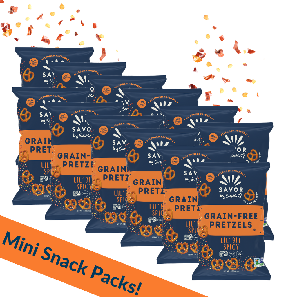 Spicy Grain Free Pretzels Mini Bags 1.5oz