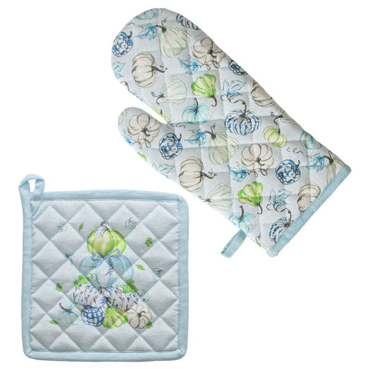 Blue Chinoiserie Cotton Oven Mitt Pot Holder Rosanne Beck