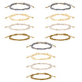 2mm Assorted Triple Adjustable Seed Bead Bracelets