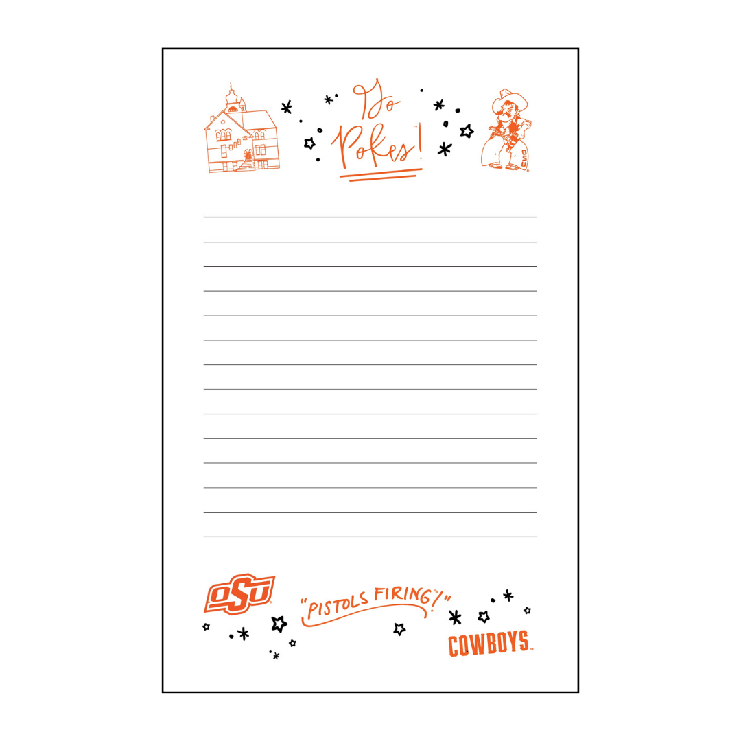 Oklahoma State Confetti 5x8 Notepad