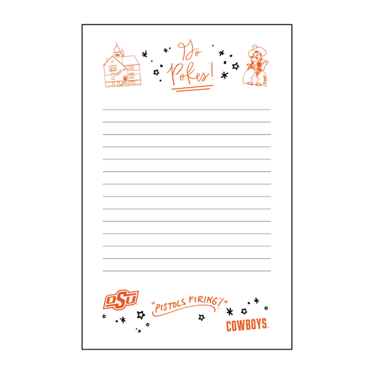 Oklahoma State Confetti 5x8 Notepad